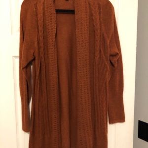 Pumpkin open front cardigan